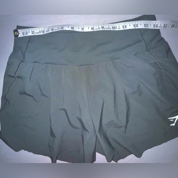 Gymshark Speed Shorts Charcoal Grey Built-in Knicker Adjustable Elastic Size M - Picture 6 of 9